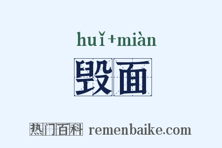 毁面是什么意思的图片
